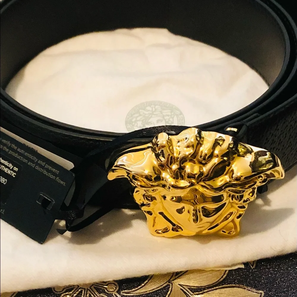 Versace Palazzo Calf Leather Belt-  NWT 💎🔥100cm